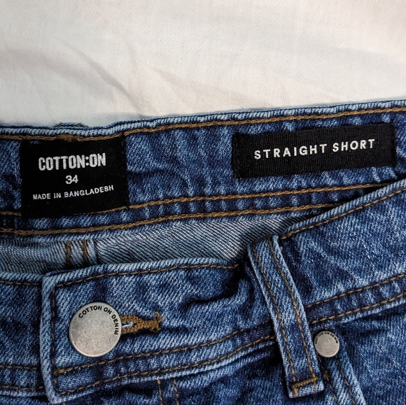 NWOT Cotton On Men's 8" Straight Denim Short - Picture 2 of 6
